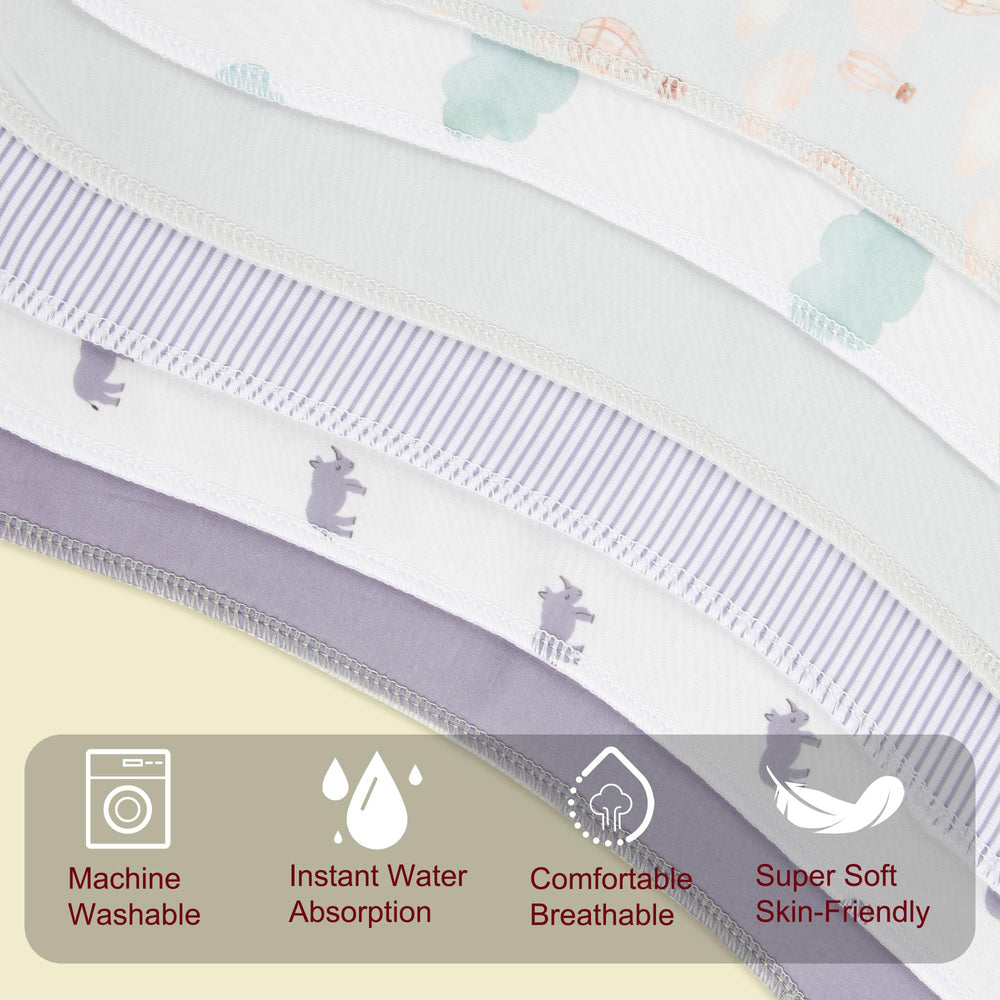 Benoxine burp cloth large size provides full coverage at 18.5 by 8.66 inches