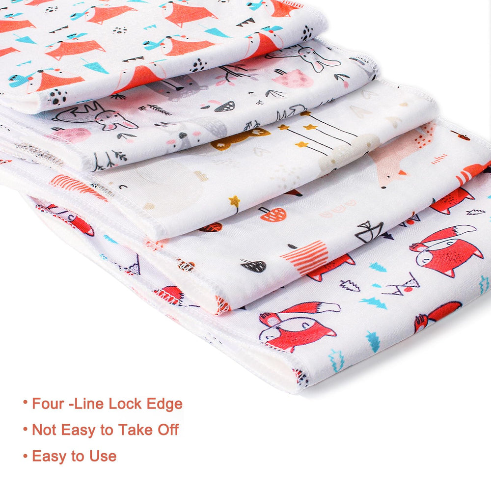 Benoxine burp cloth serves as multi-use towel for cleanup.