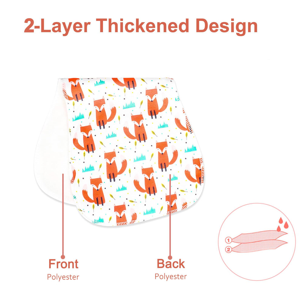 Benoxine burp cloth in neutral pattern complements any outfit.