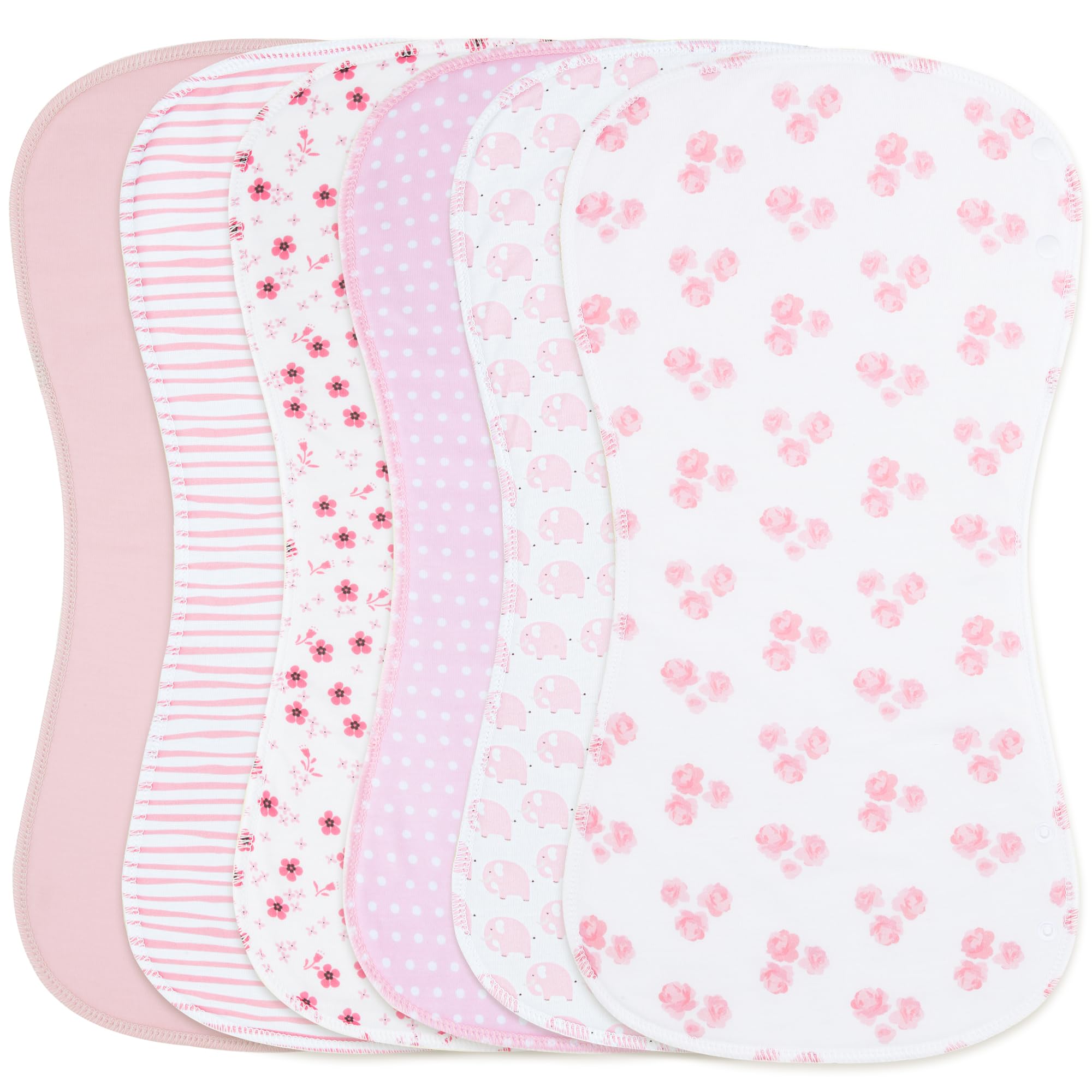 Benoxine burp cloth demonstrates shoulder coverage during feeds.