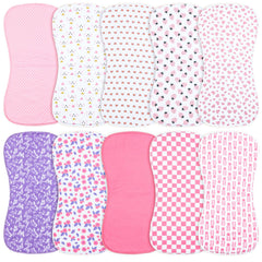 Benoxine burp cloth with soft microfiber front and absorbent back for gentle care