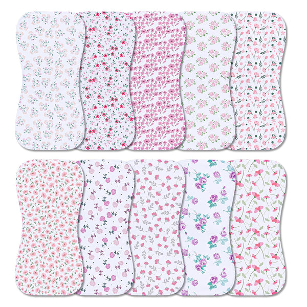 Benoxine burp cloth with soft microfiber front for gentle touch and quick absorption.