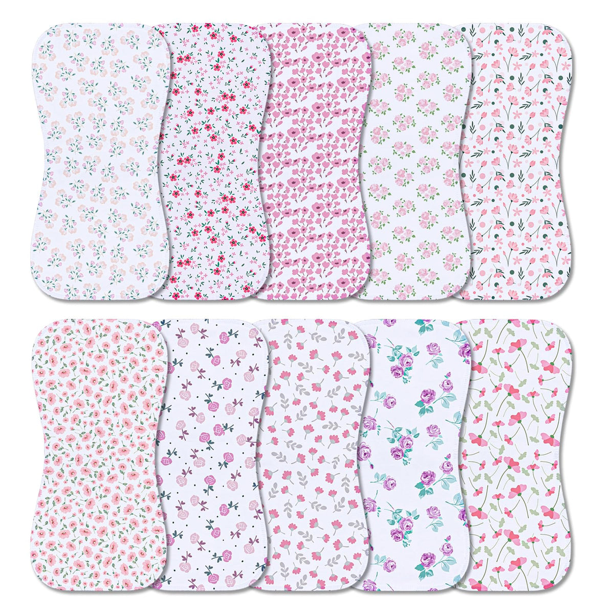 Benoxine burp cloth with soft microfiber front for gentle touch and quick absorption.