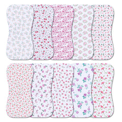Benoxine burp cloth with soft microfiber front for gentle touch and quick absorption.