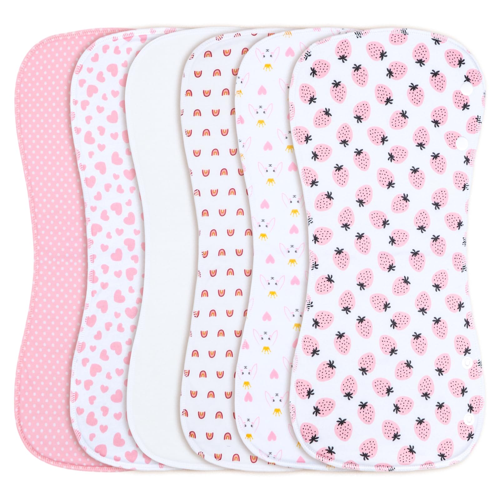 Benoxine burp cloths show three-layer cotton design for gentle skin and quick absorption