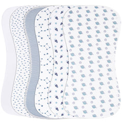Benoxine burp cloths six-pack absorbent cotton for daily mess control.