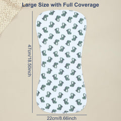 Benoxine burp cloths featuring figure-8 design for reliable shoulder coverage