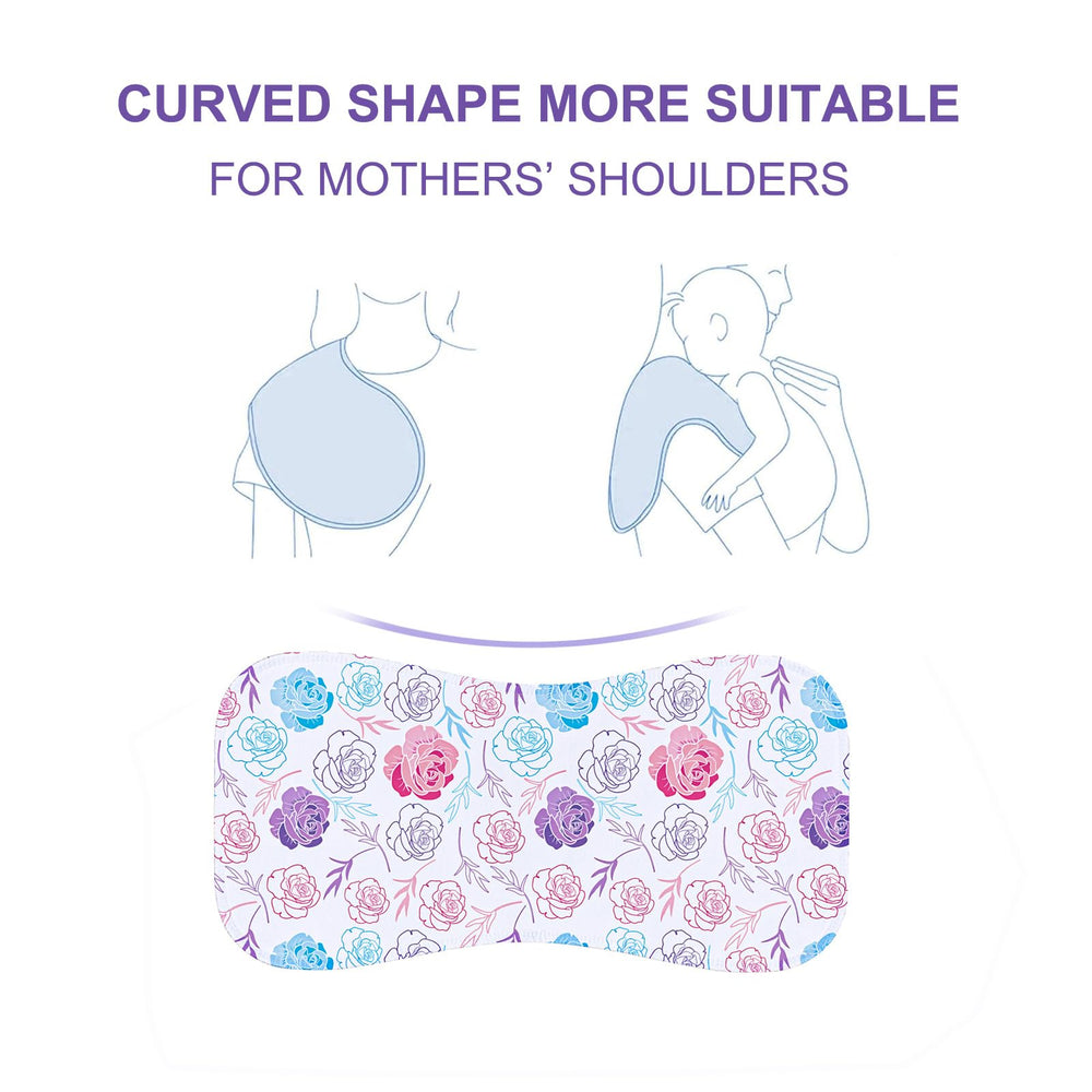 Benoxine burp cloths folded neatly, ready for use in a 10-pack set.