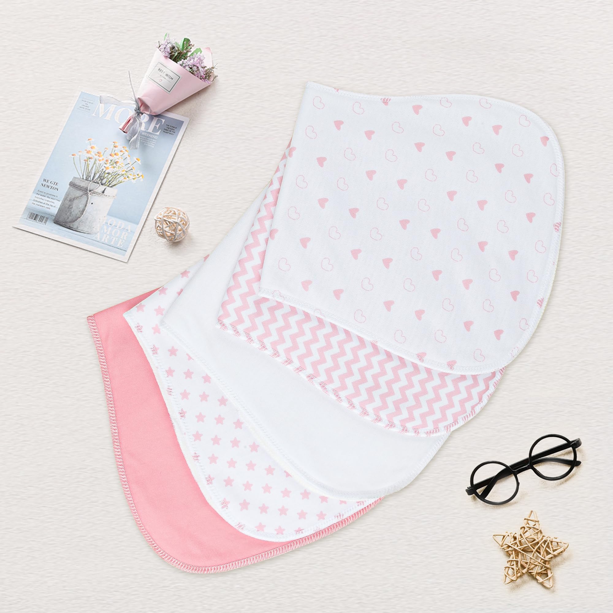 Ten-pack Benoxine burp cloths ready for busy parenting routines.