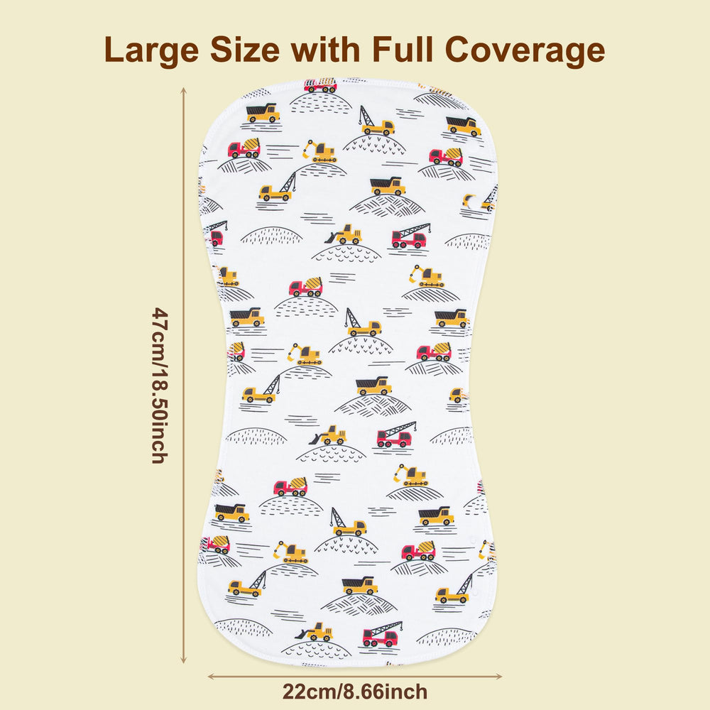 Benoxine burp cloths large size for full shoulder coverage during feeding.