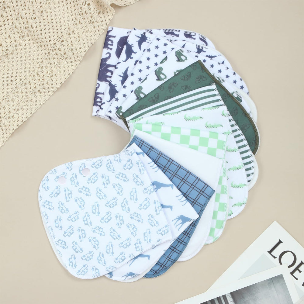 Benoxine burp cloths are machine washable and durable after many washes.