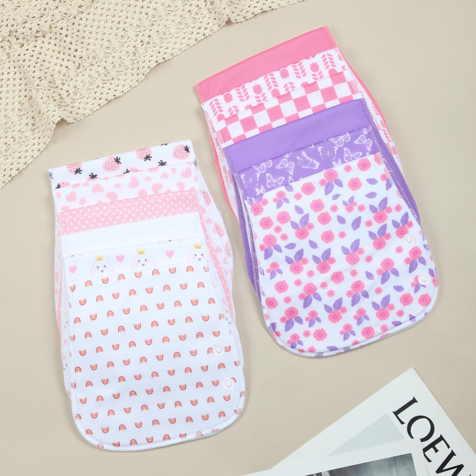 Benoxine burp cloths ideal for multi-use moments like nursing and changing