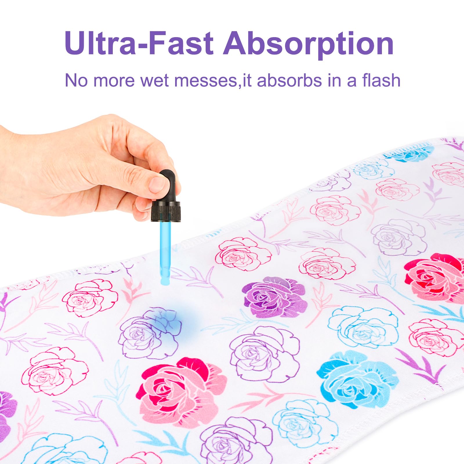 Benoxine burp cloths with neutral pattern suitable for both boys and girls.