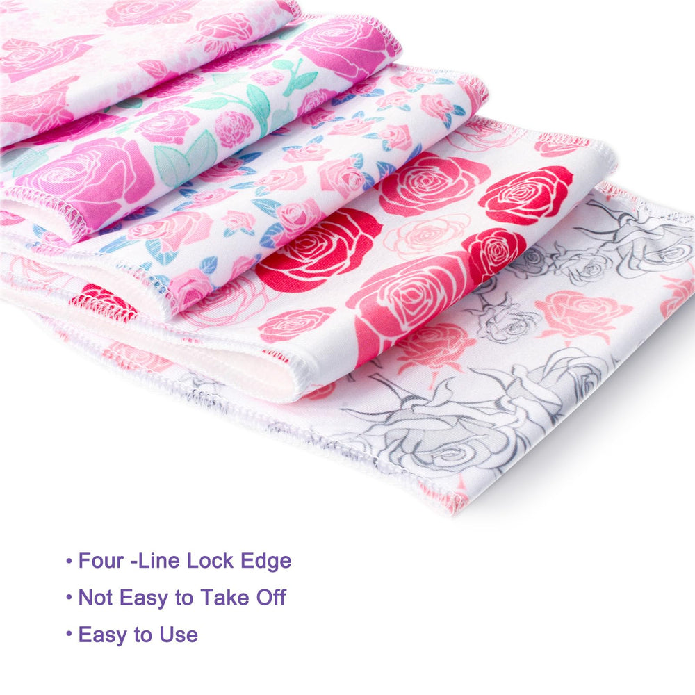 Benoxine organic fabric burp cloths emphasizing breathable material.