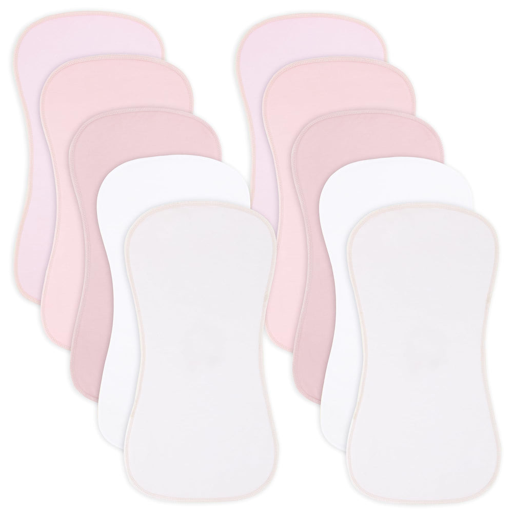 Benoxine burp cloths offer extra-wide shoulder coverage to prevent slipping.