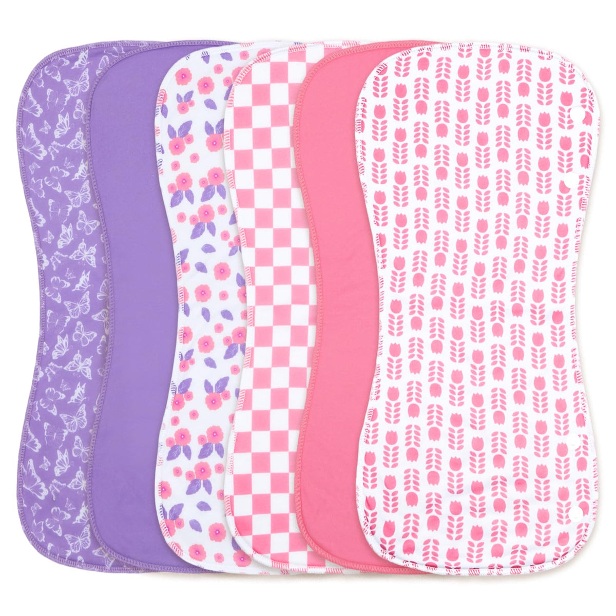 Benoxine burp cloths provide shoulder coverage for clean feeds on the go
