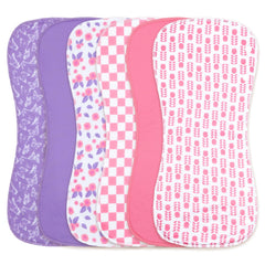 Benoxine burp cloths provide shoulder coverage for clean feeds on the go