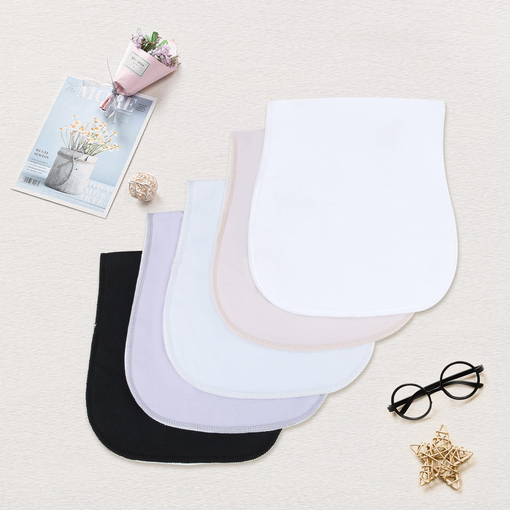 Benoxine burp cloths measure 18.5 by 8.7 inches for full shoulder coverage
