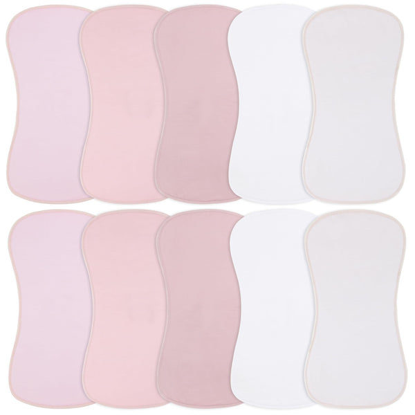 Benoxine burp cloths with soft-front microfiber protect delicate baby skin and absorb spills.