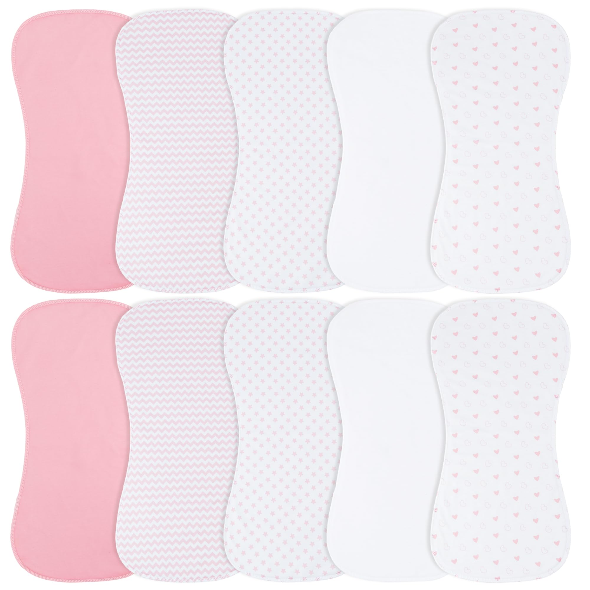 Benoxine burp cloths with soft microfiber front for gentle baby skin.