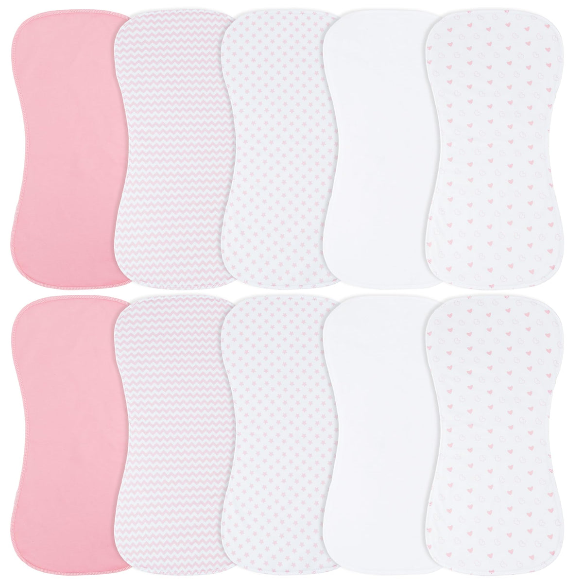 Benoxine burp cloths with soft microfiber front for gentle baby skin.
