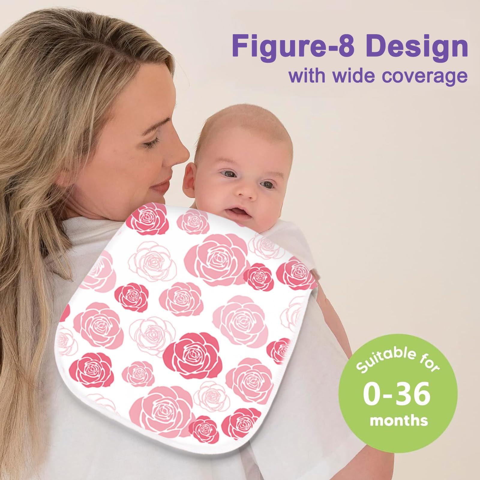 Benoxine burp cloths being used as towel-like care accessory for baby