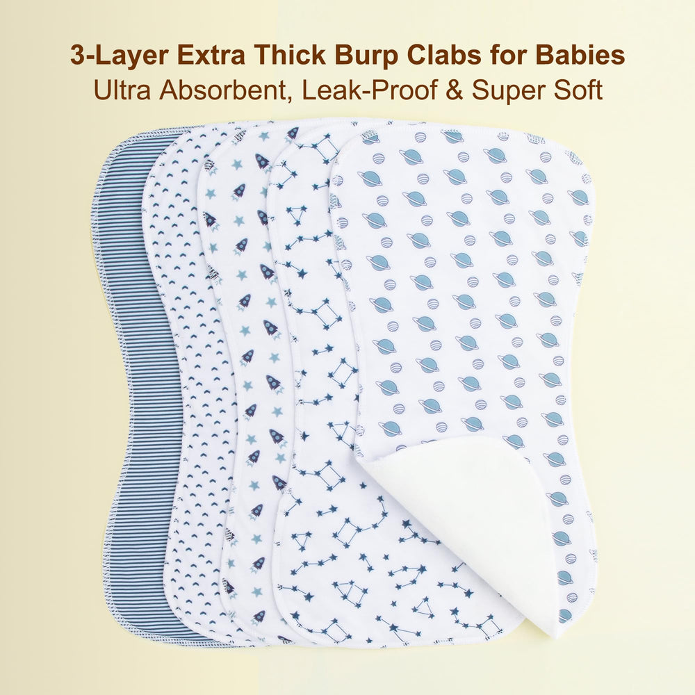 Benoxine gift-set burp cloths ideal for baby showers and registries.