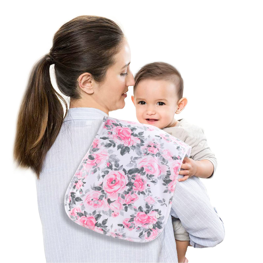 Benoxine large burp cloth on shoulder, full coverage and protection