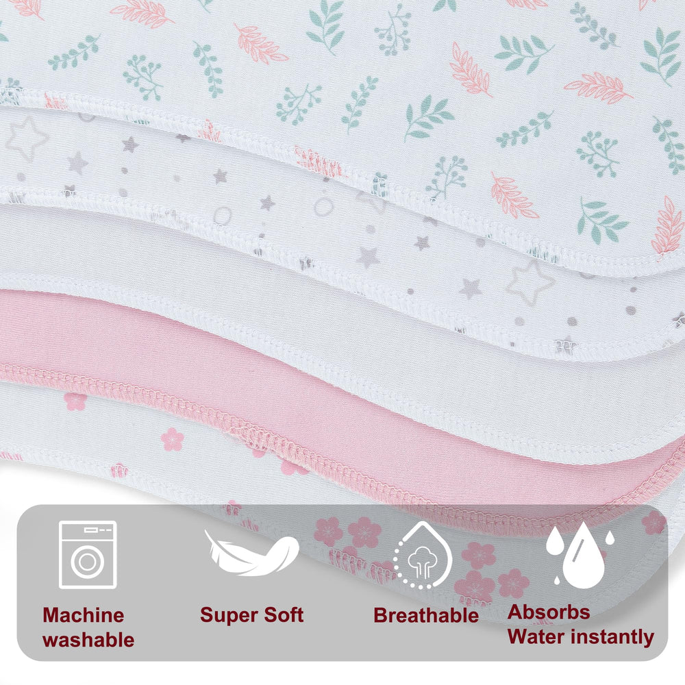 Benoxine burp cloth is multi-use as bib, towel, or pillow cover.