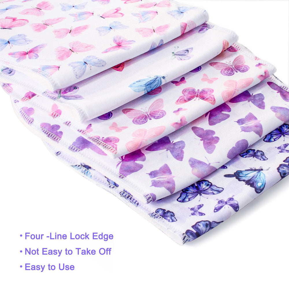 Benoxine neutral-design burp cloth matches any baby outfit.