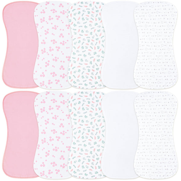 Benoxine burp cloth with soft microfiber front for gentle baby comfort and absorbency.