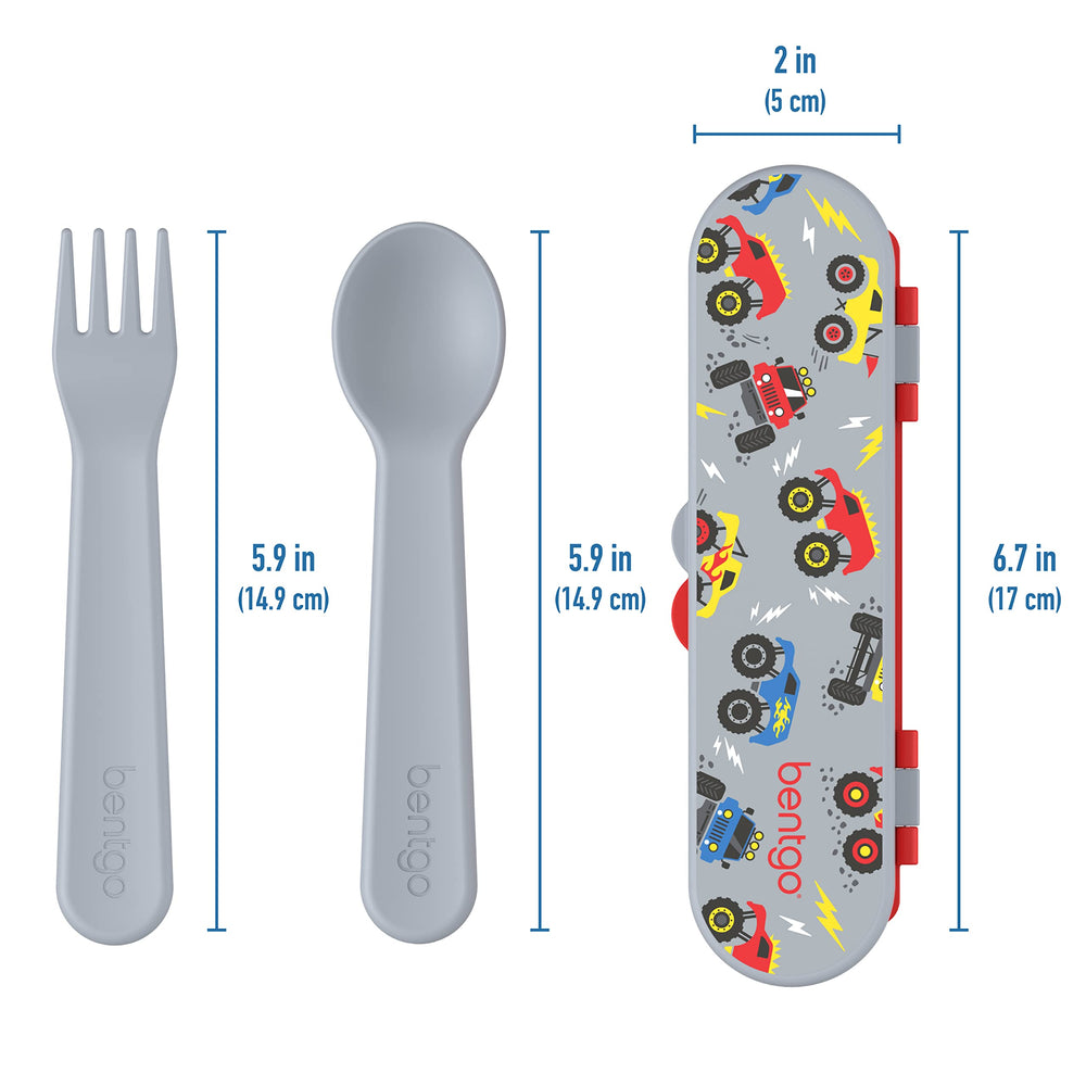Bentgo Kids Dishwasher-Safe utensils ready for top-shelf cleaning.