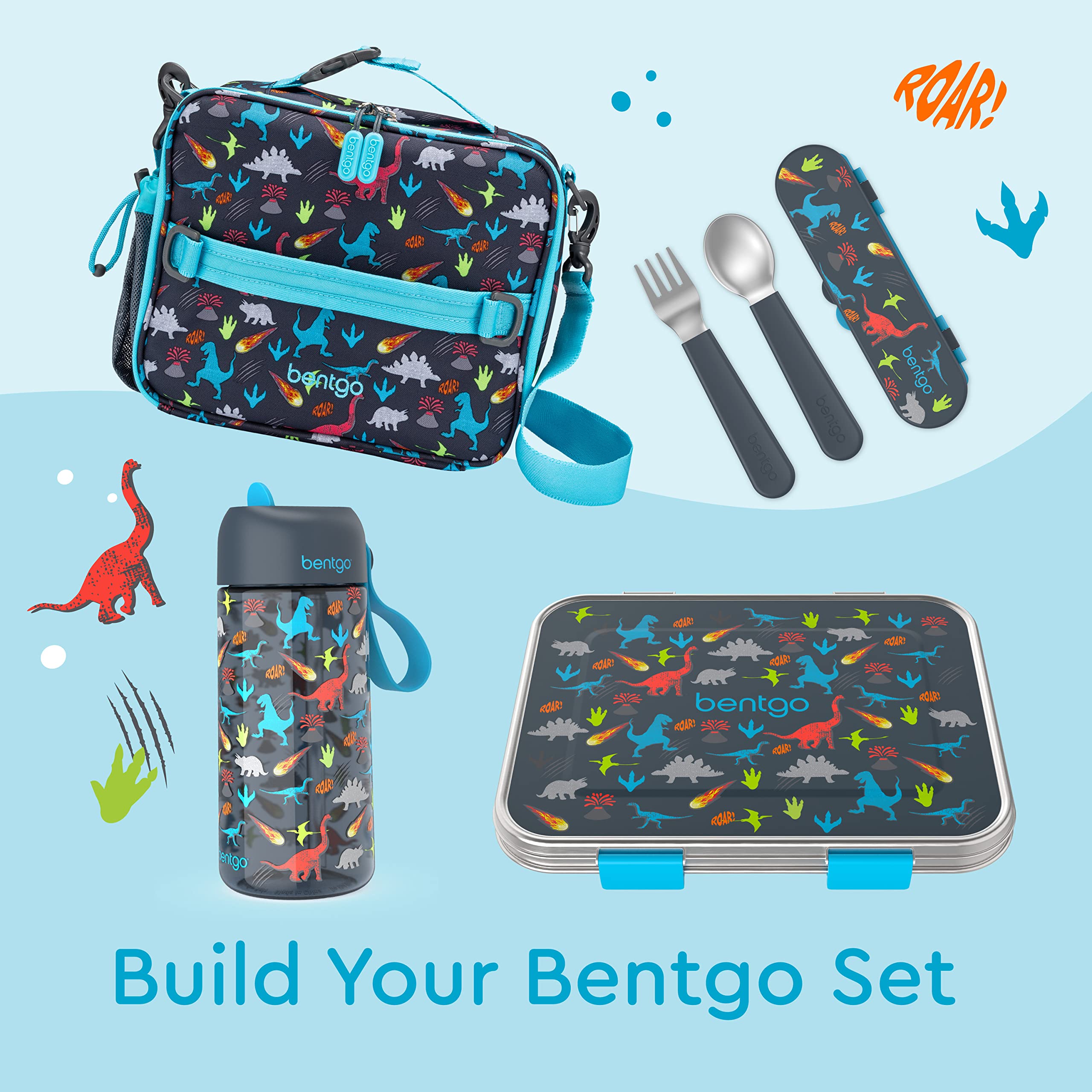 Bentgo Kids travel-case pictured for bags, parks, and on-the-go meals.