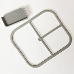 Bentoheaven silicone seal for kids' bento box in gray enhances leak resistance and cleaning ease