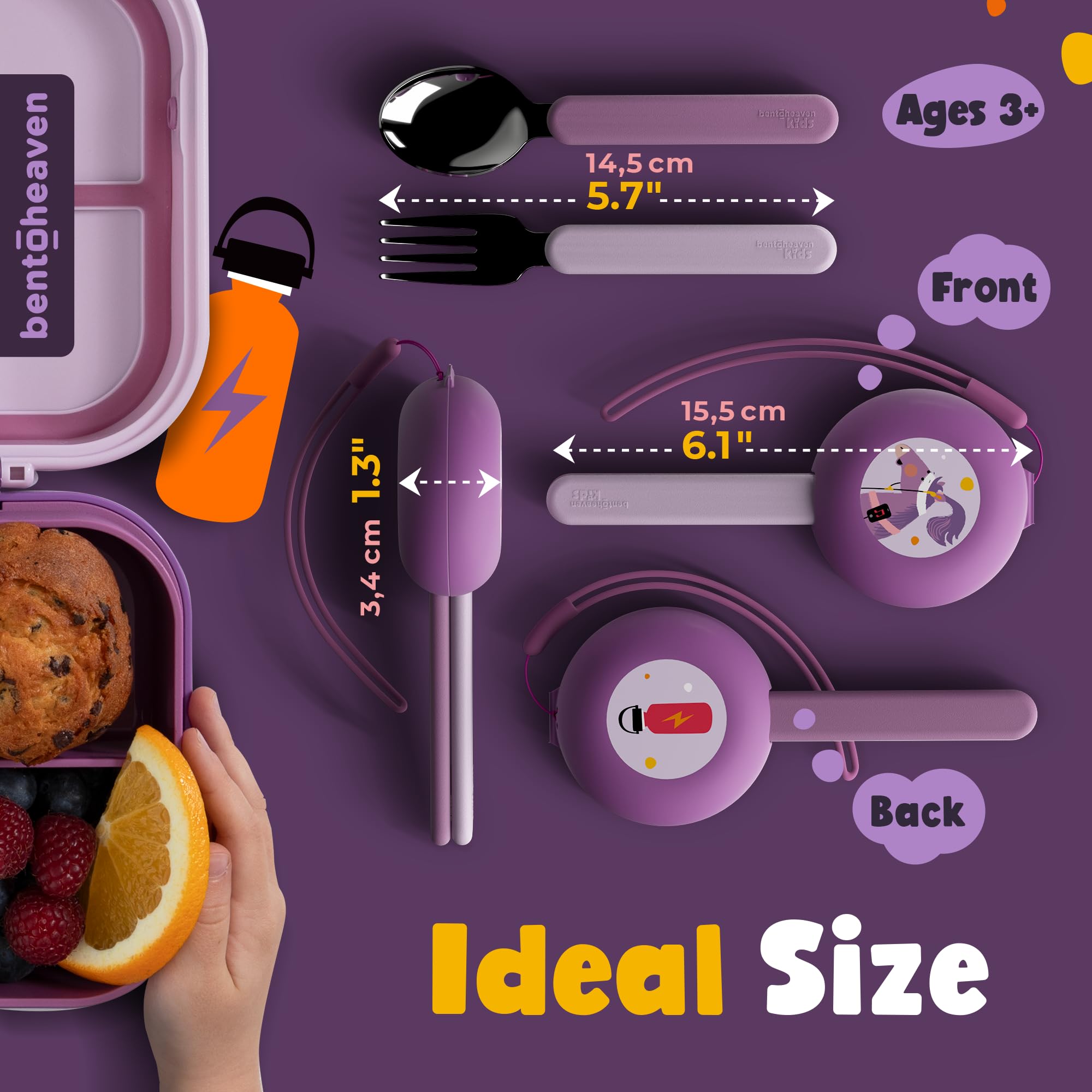 Bentoheaven travel case buckled to lunch bag for easy transport