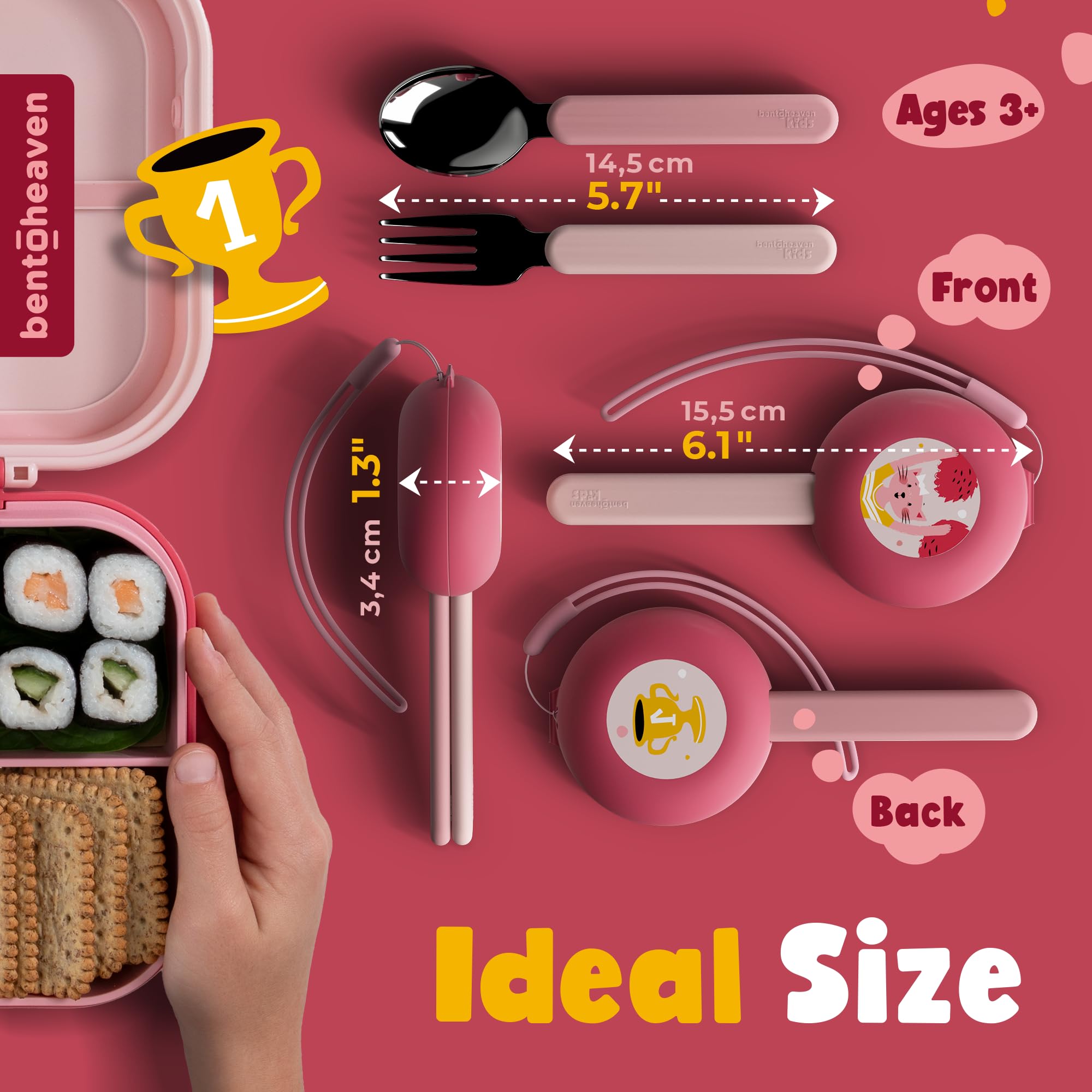 Bentoheaven utensils are dishwasher-safe, upper rack friendly for easy cleaning