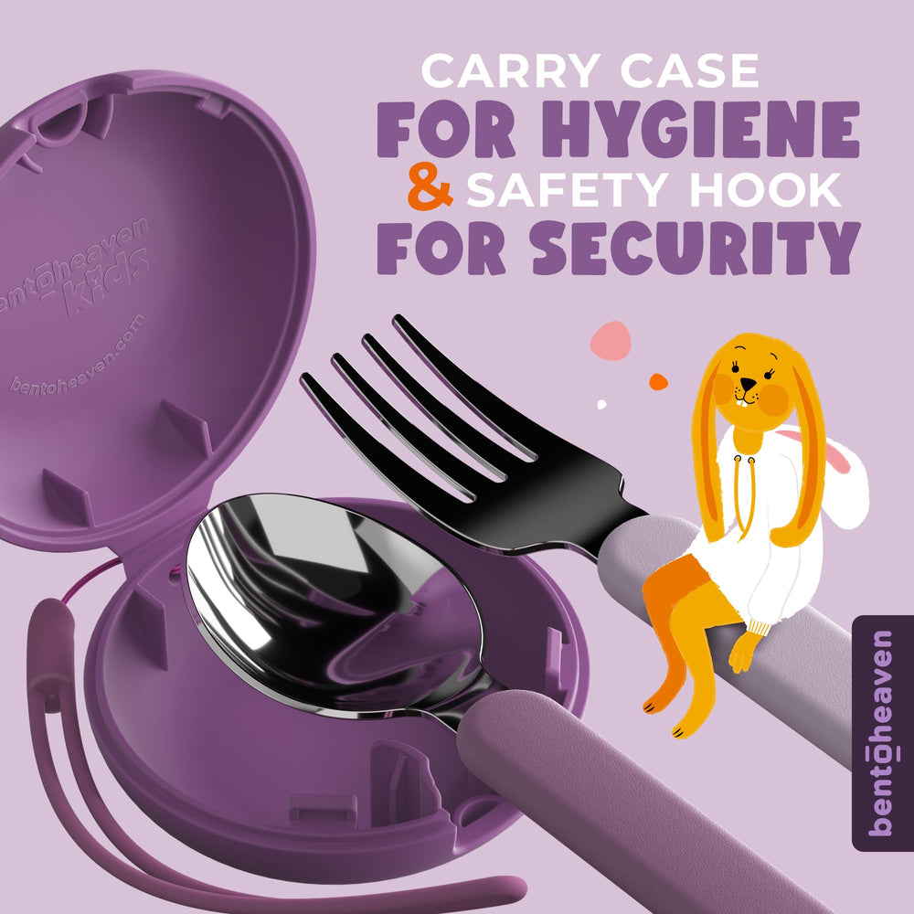 Bentoheaven stainless steel fork for safe, easy meals