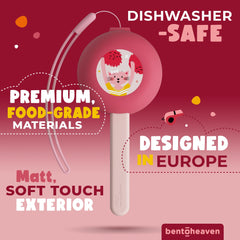 Bentoheaven fork and spoon set with ergonomic grip for safe, comfortable use