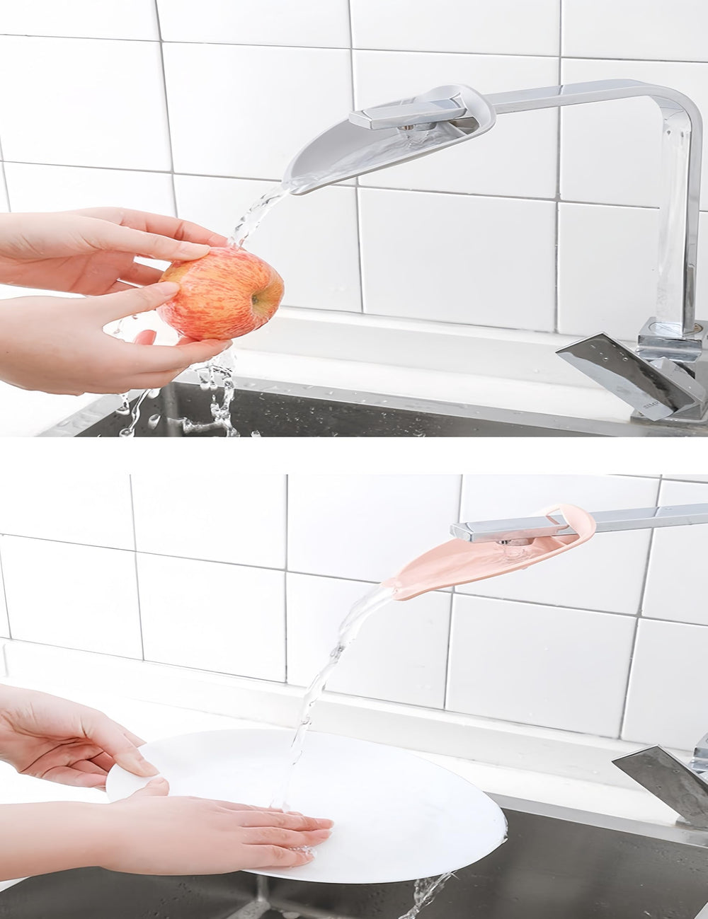 Bepisof extender at sink supports easier hygiene for kids