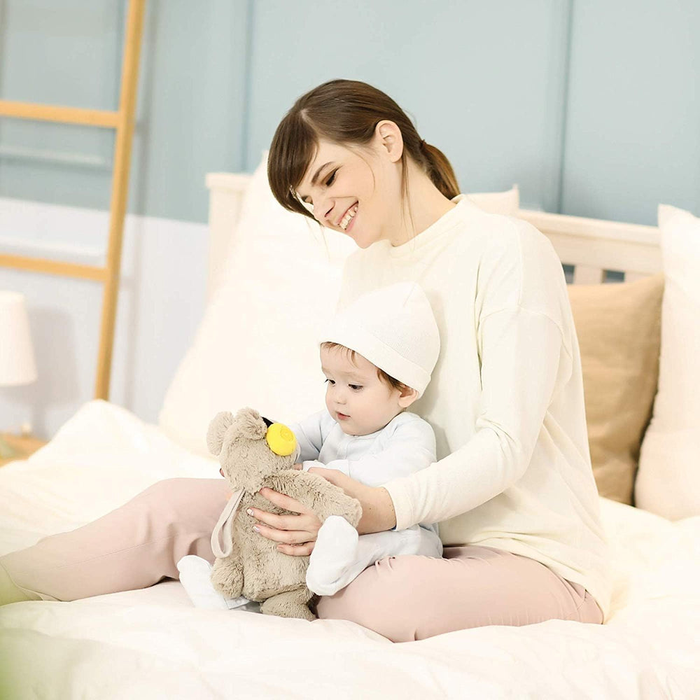BEREST bear heartbeat sensory toy helps calm baby during cuddles