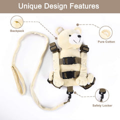 Berhapy bear backpack compartment stores essentials for day trips.