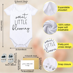 Berlune infant bodysuit in soft cotton offers a cozy, photo-ready reveal prop