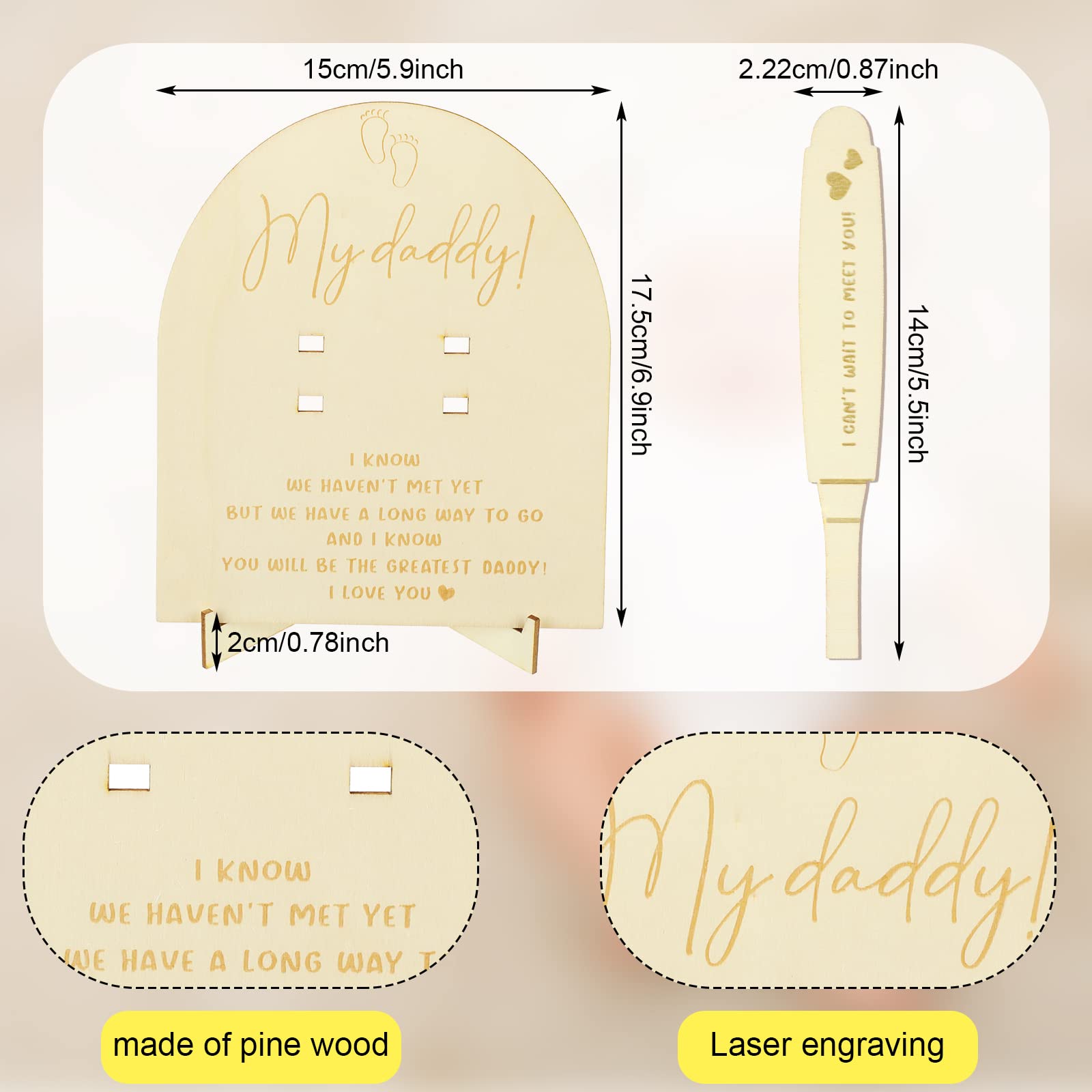 Berlune wooden positive pregnancy test mirrors the moment of joy in photo-friendly keepsake
