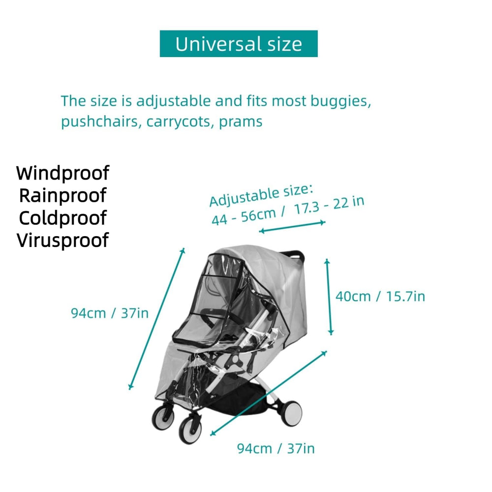Berocia rain cover easy installation on a stroller
