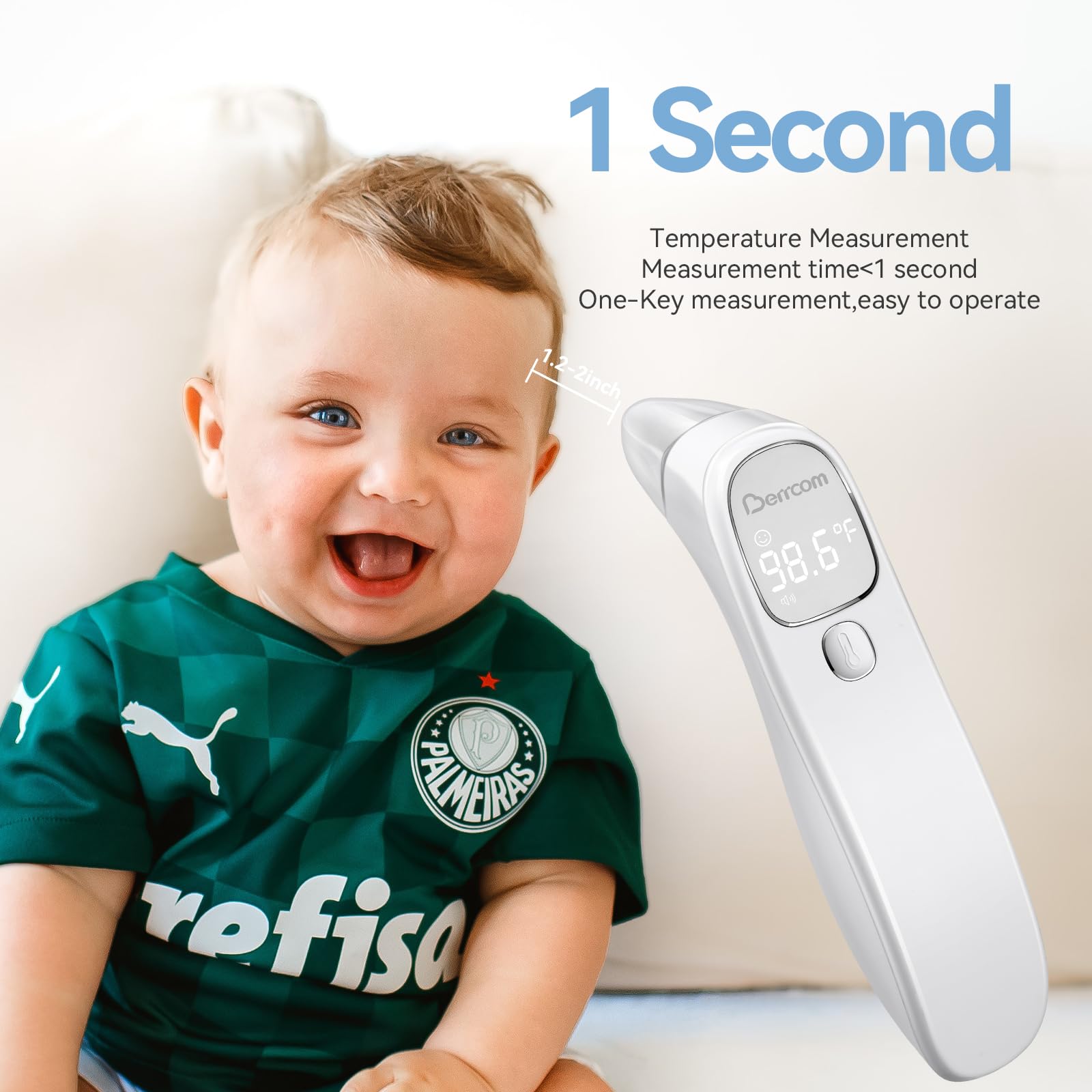 Berrcom fever indicator vibrates softly when a high temperature is detected.