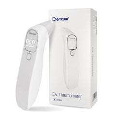 Berrcom forehead-ear thermometer with LED display for quick, contactless readings.