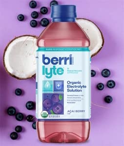 Six-pack box front displaying Berri Lyte 1 L hydration bottles.