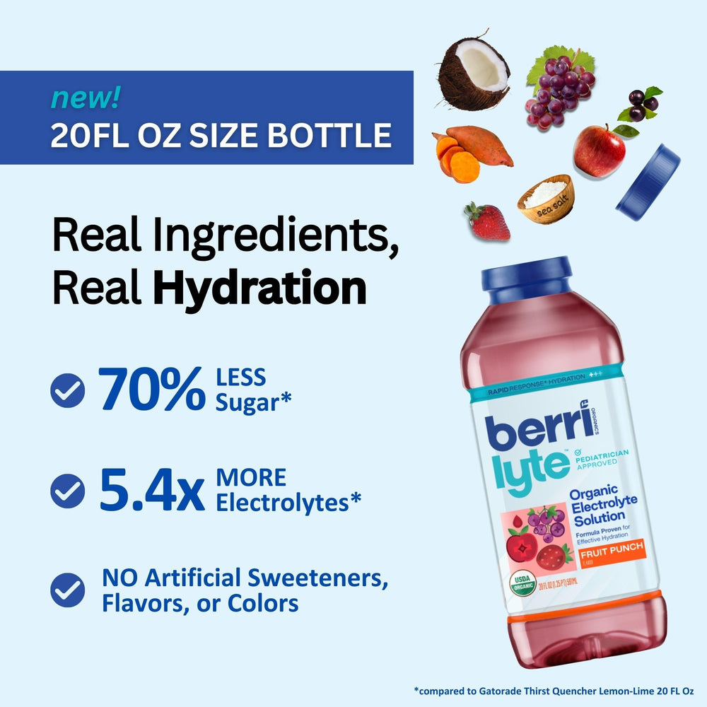 BERRILYTE 20oz pack front view for on-the-go use.