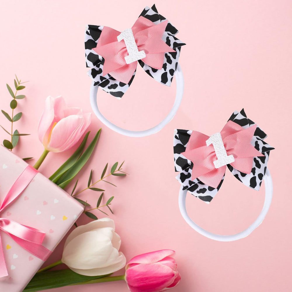Besaleck confetti ice cream hair bow accents outfits.