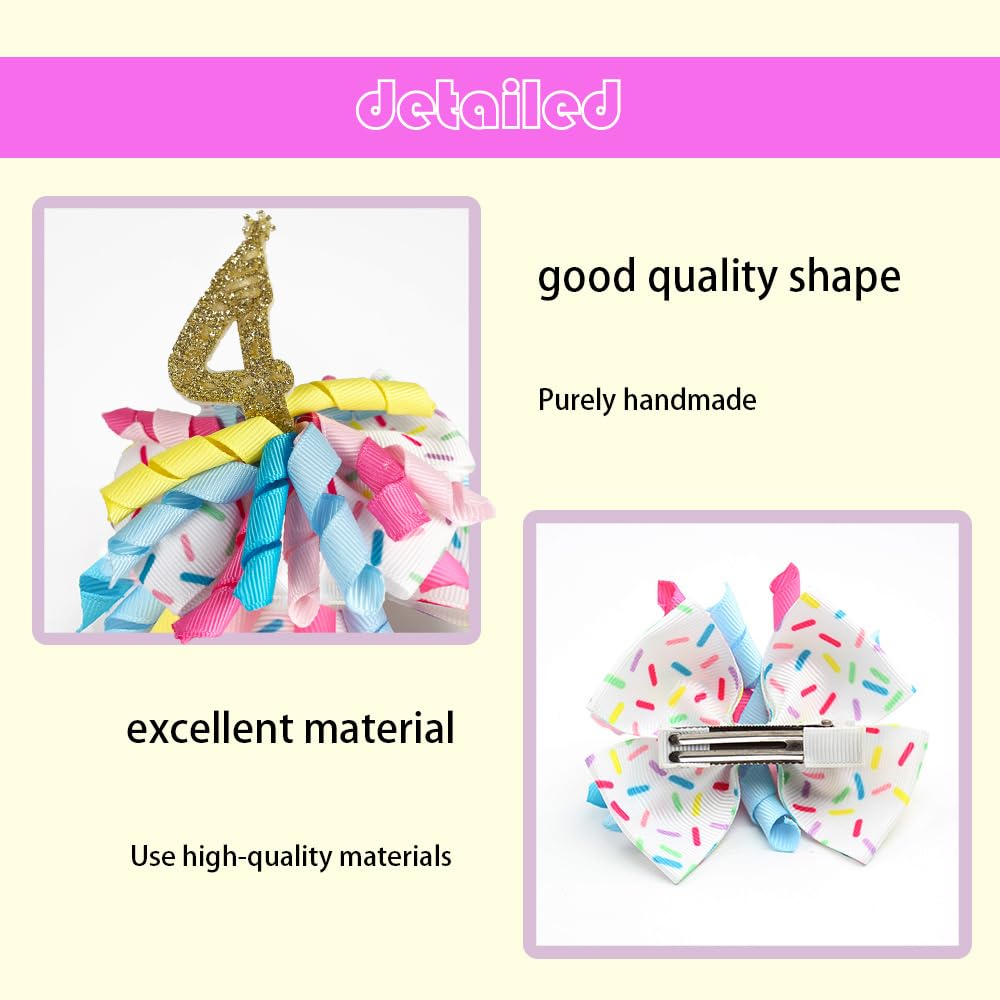 BESALECK gold number bow hair clip offers a festive touch for celebrations.